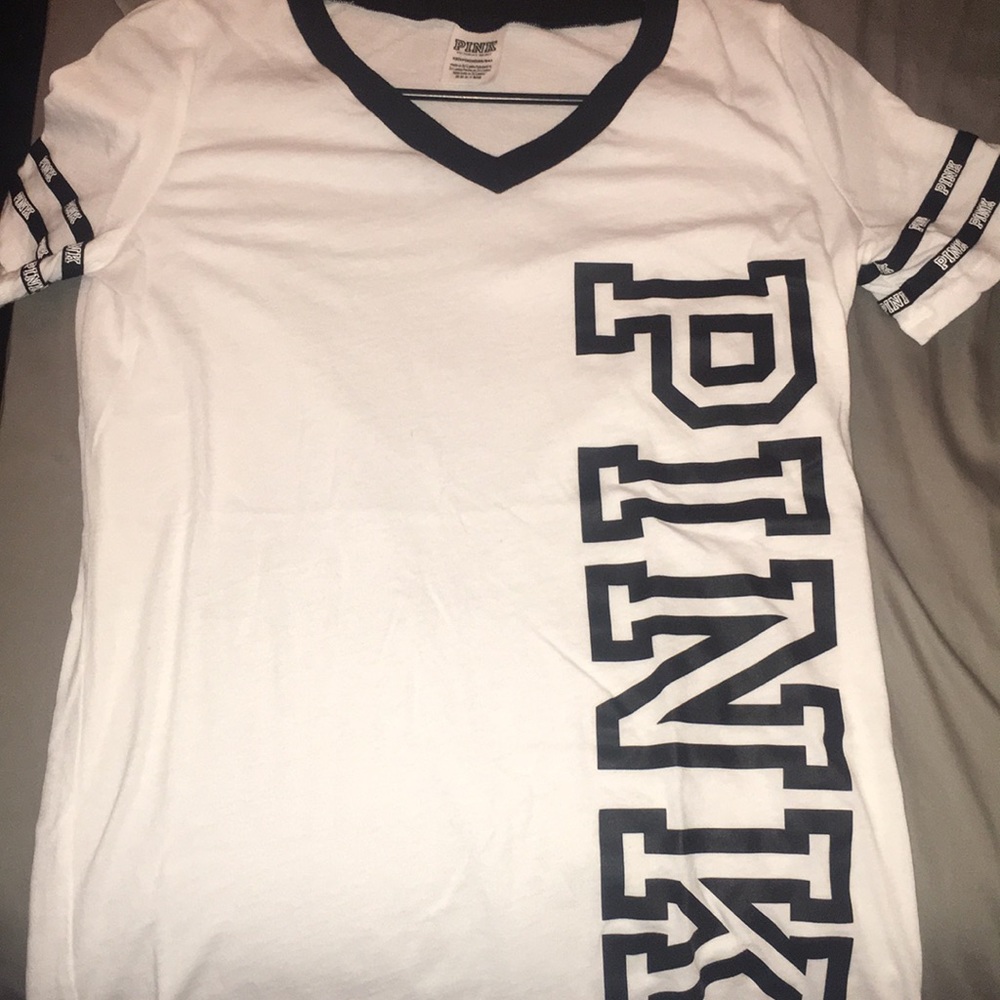 Pink V neck tee